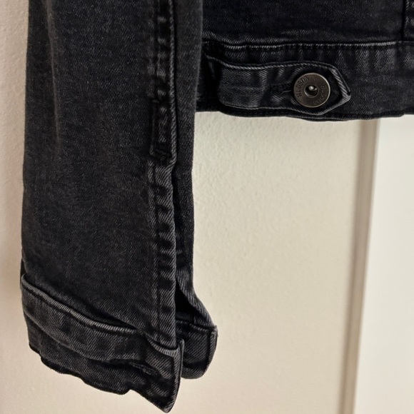 Hudson Jeans Cropped Black Denim Jacket, Small - Picture 9 of 9